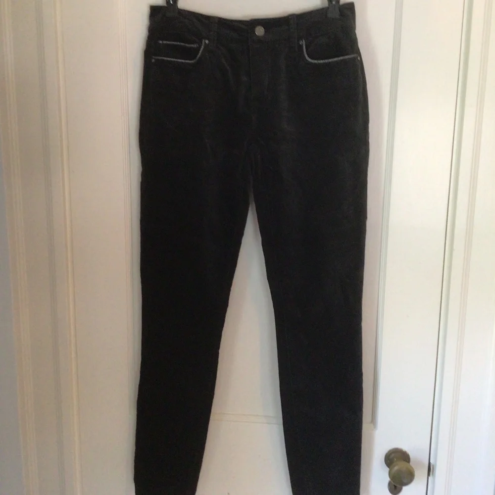 WHBM Velvet Mid Rise Skinny Jeans in Black Smoke sz 2 - Picture 4 of 8